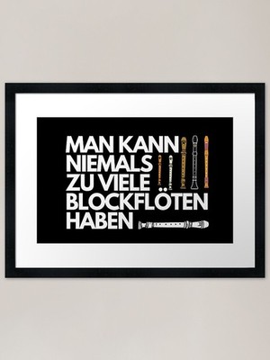 You can never have too many recorde Gerahmtes Wandbild Poster Leinwanddruck Bild