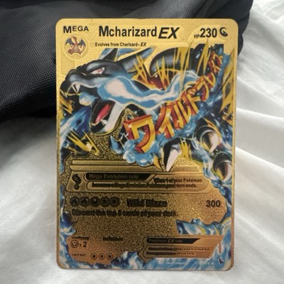 Mcharizard EX Mega M Charizard Gold Foil Fan Art Pokemon Card 108/106 230HP  NM | eBay