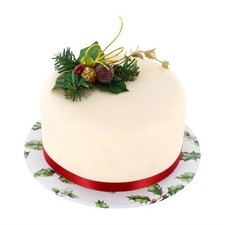 Torta di Agrifoglio Natalizia Tavola Masonite + SCATOLA Abbinata 8' o 10' Rotonda Vintage Card