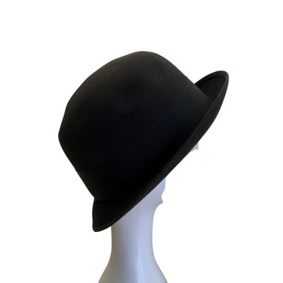 Vintage Raleigh Haberdasher Washington Men's Black Bowler Hat Sz 7