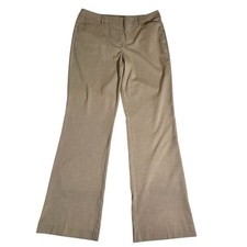 New York Company Wide Leg Trousers 12 Tall Tan Career Workwear Business Casual