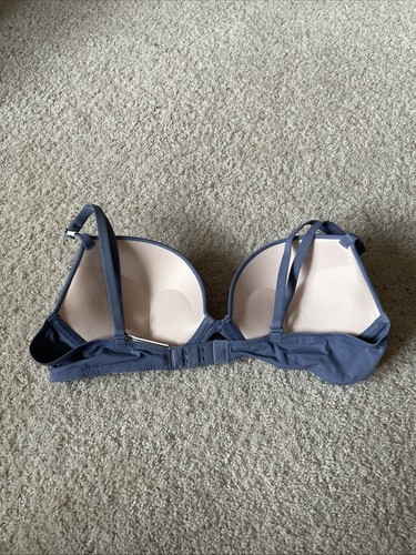 PINK Victoria’s Secret 36B Blue Wear Everywhere Super Push Up Bra NWT - Picture 3 of 9