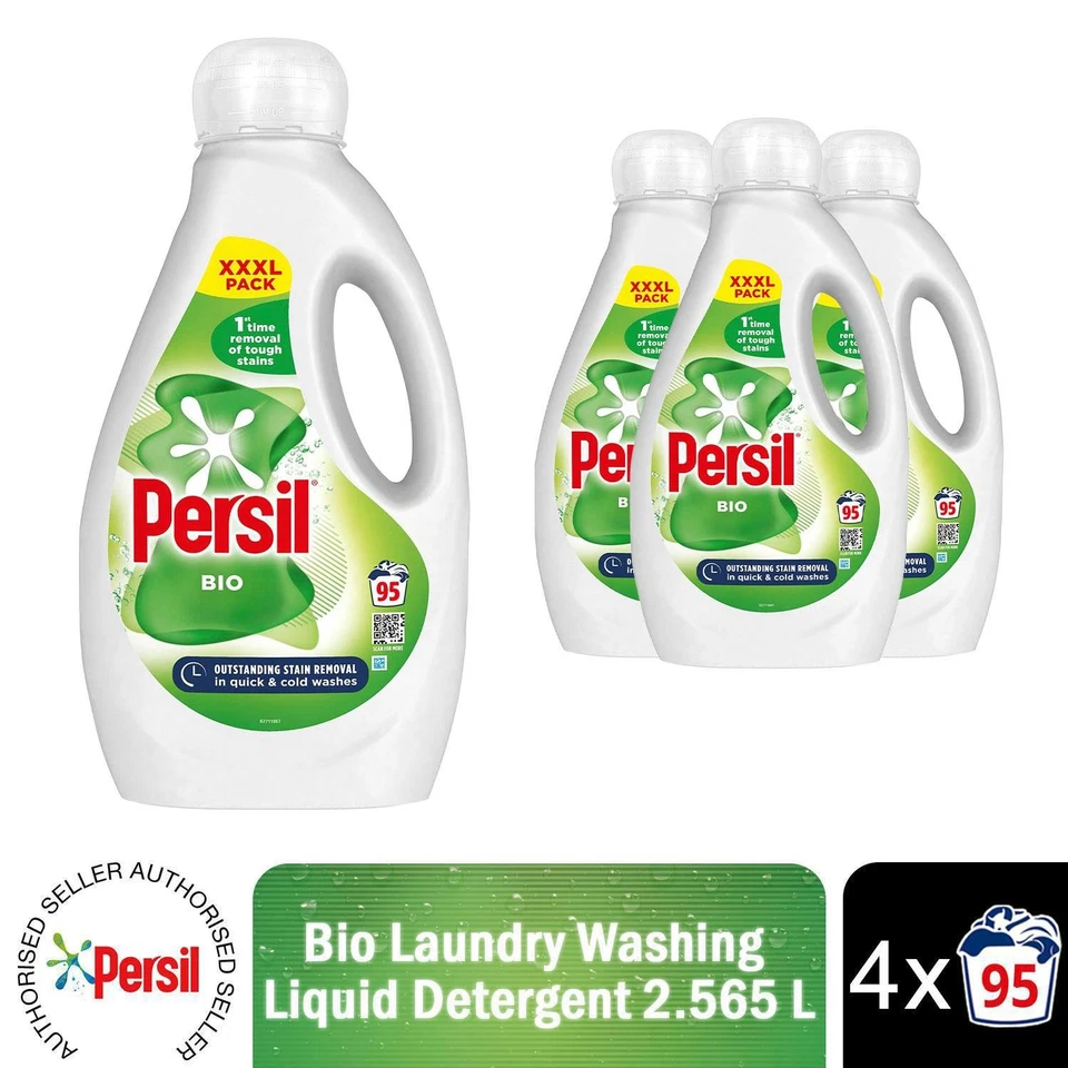 Persil XXXL Washing Liquid Detergent Bio Stain Removal 2.565L, 380 Washes