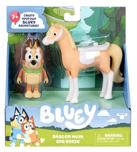Bluey Friends - Dragon Mum and Horse - New Sealed AU Seller