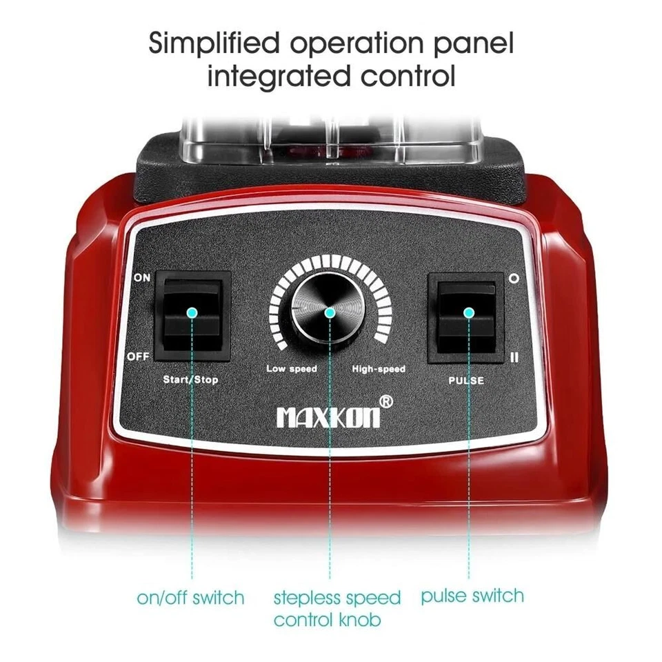 Maxkon 2L Commercial Blender Smoothie High Speed Mixer Food Processor Ice Crush - image 4 of 4