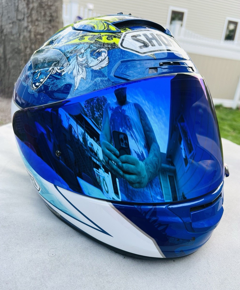 Shoei X-Twelve/X-12 Bautista TC-2 Full Face Helmet/Blue Mirror