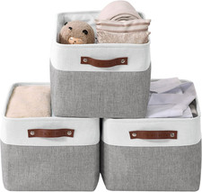 Storage Bins, Large Fabric Storage Baskets for Shelves, Decorative Linen Closet