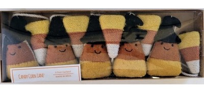 Candy Corn Lane 6ft Garland - Candy Corn as Witches Soft Felt Yarn NEW Halloween