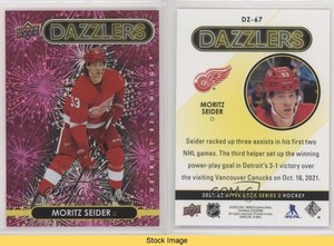 2021-22 Upper Deck Series 2 Dazzlers Pink Moritz Seider #DZ-67 Rookie RC