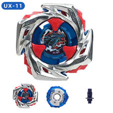Burst Beyblade UX-11 Red Silver Master Starter Blue Bey Spinning Top Gyro Toy