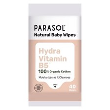 Parasol 100 Organic Cotton Hydra Vitamin B5 Baby Wipes Select Count 