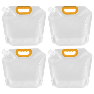 0,66 Gallonen faltbarer Behälter 4 Pack Aufbewahrung für Camping klare Aufbewahrung