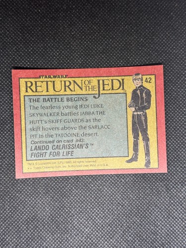 1983 Topps Star Wars Cards Return of the Jedi Series 1 - U-Pick #1 - #132 - Picture 77 of 257