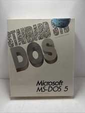 Standard STD Microsoft MS-DOS 5 Sealed 5.25 Disks Vintage New