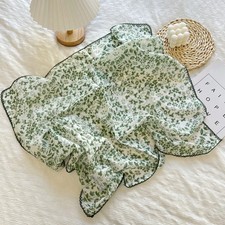 Fashion Handkerchief Cotton Neck Scarves Women Square Wraps Cute Bandana Head Ha