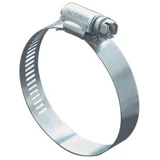 Zoro Select 6740-5 Worm Gear Hose Clamp, 1/2"W, 1"Id, Pk10,  6740-5