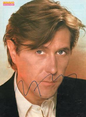 Bryan Ferry ''Roxy Music'' Autogramm signed A4 Magazinbild