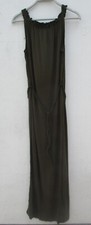 NEXT ARMY GREEN LONG PLAITED TIE BELT LONG DRESS SIZE UK10 BNWT RRP £25