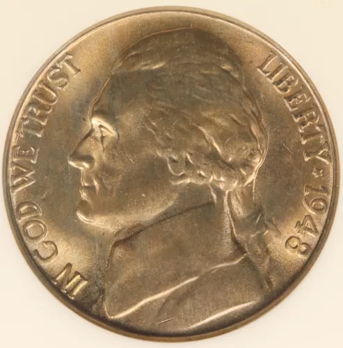 1948-S Jefferson Nickel 5c NGC MS66