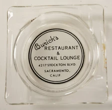 Burich's Restaurant (B1C) Ashtray (JSF6) Bar 4217 Stockton Sacramento California