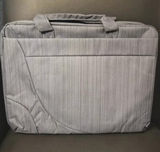 Laptop, Computer,  Tablet Shoulder Bag Carrying Case 17" Gray W/Luggage Strap