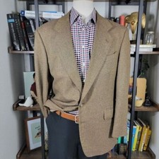 VTG Deans Gate Men's Sport Coat Blazer Two Button Brown Herringbone 42R
