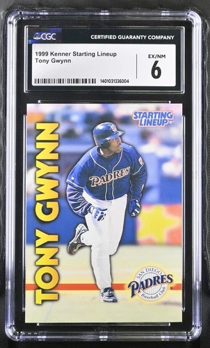 Padres Tony Gwynn 1999 Kenner Starting Lineup CGC Graded 6 Card