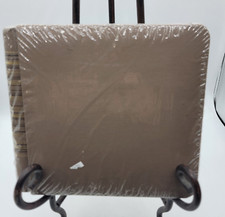 Creative Memories Tan Coffee Khaki 7x7 Album Gold Foil Stripe Spine 12 Pages NIP