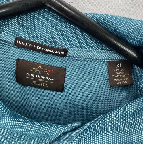 Greg Norman Luxury Performance Men’s Golf Polo Shirt Size XL Green - Picture 3 of 7
