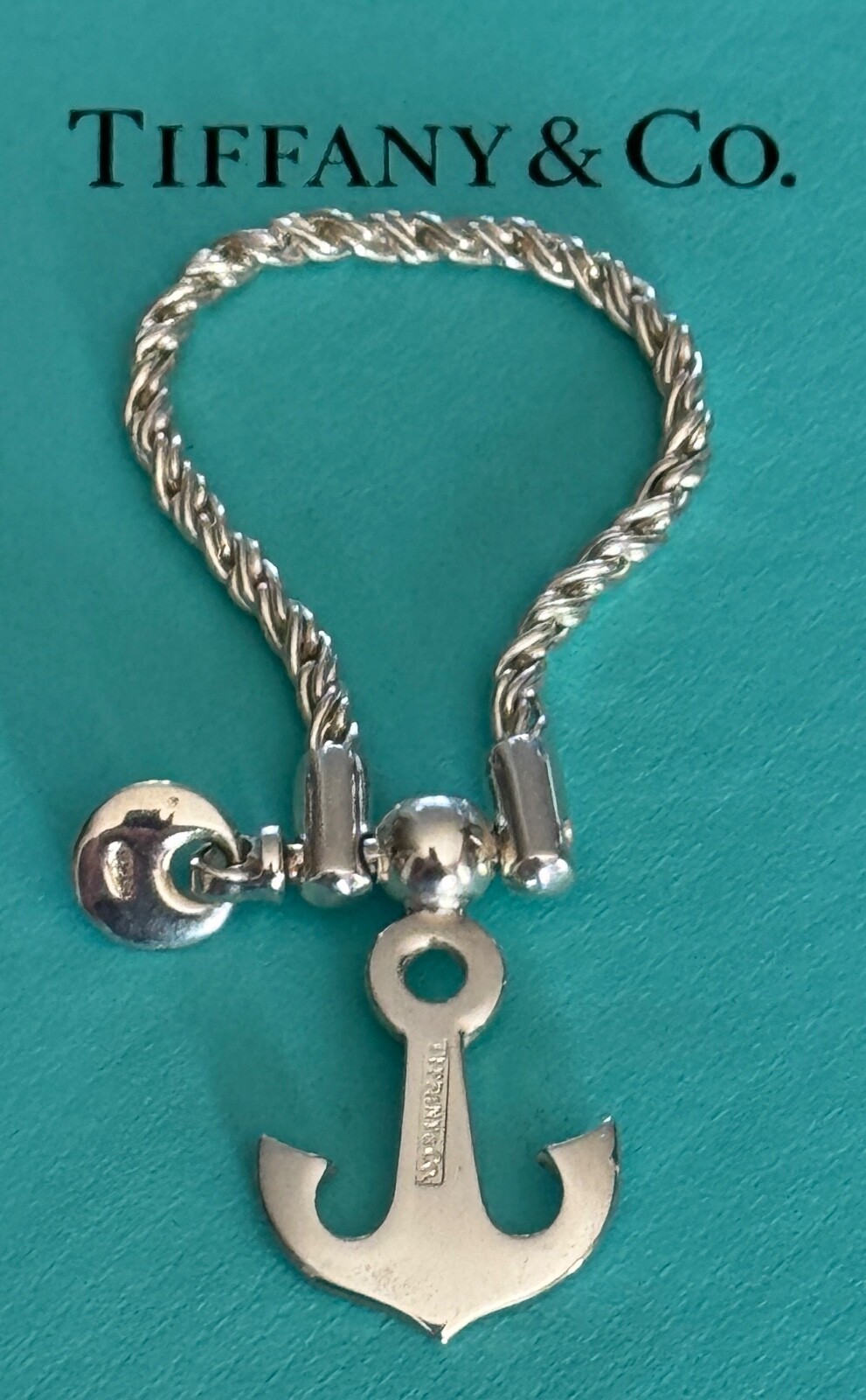 Tiffany & Co.  Ships Anchor  Keychain Made in Italy Vintage