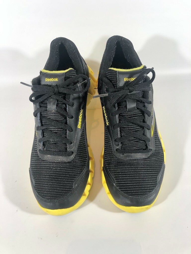 Reebok Men's Zigtech Black/ Yellow Running Athletic Shoes Sz 6