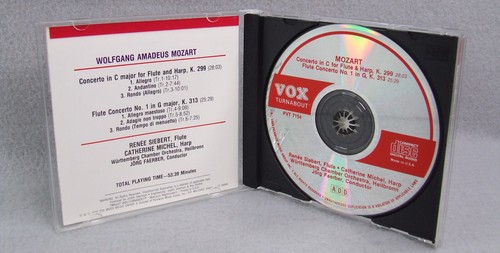 Mozart - Concerto in C Major for Flute and Harp K. 299 and K. 313 (CD, 1986 Vox) - Picture 4 of 4