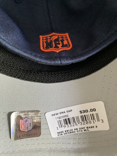 Denver Broncos NFL 39Thirty NFL Super Bowl LIII Flex Fitted Hat Navy - Picture 11 of 11
