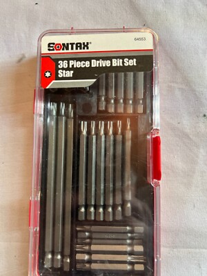 36 piece set of Torx Bit Set For Drill And Impact Driver Star Bits 