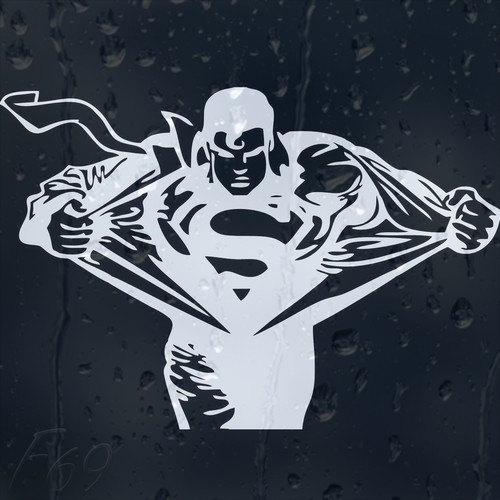 Superman Car Decal Vinyl Sticker For Window Or Bumper Or Panel eBay