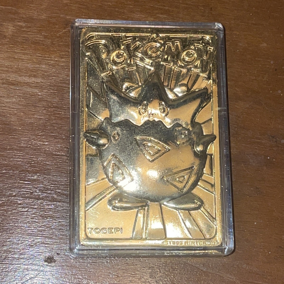 Pokemon 23k Gold Plated Trading Card Togepi 1999 Nintendo Pokemon 23k Gold Plated Trading Card Togepi 1999 Nintendo