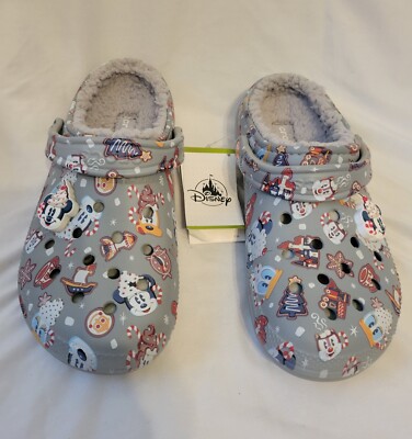 NWT Disney Mickey Holiday Crocs Christmas Pattern Mens