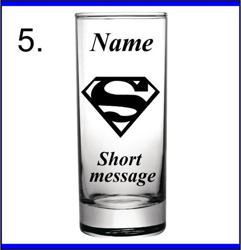 PERSONALISED LASER ENGRAVED SUPERHERO LOGOS ON HIBALL/TUMBLER GLASS - Picture 5 of 22