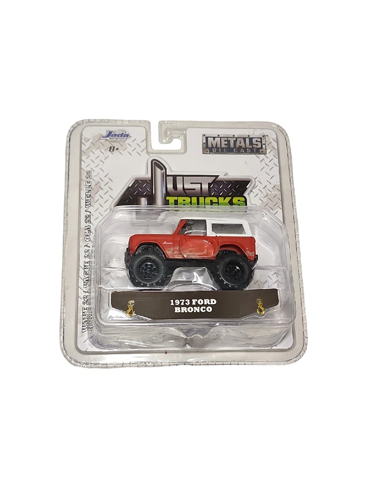 JADA Just Trucks 1973 Ford Bronco Muddy Primer Red White Roof #139 New 2019 Rare - Image 3 of 4