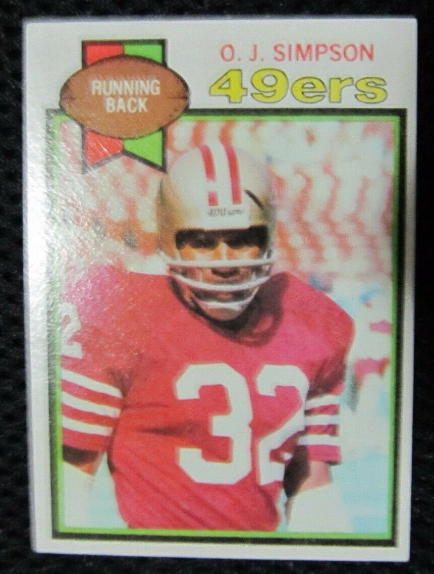 1979 TOPPS #170 O.J. SIMPSON SAN FRANCISCO 49ERS RUNNING BACK CARD