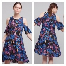 Maeve Anthropologie Elia open shoulder floral dress 2