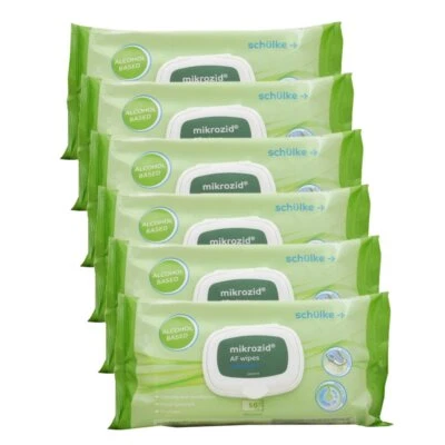 SCHÜLKE & MAYR Schülke mikrozid AF wipes premium Softpack Desinfektion Tuch Flächen 6 x 50 Stüc