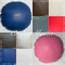 Handmade Leather Semi PU Round Circle Cushion Covers Or Filled With Pad Insert