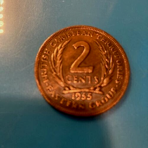 Nice Coin - 1955 2 cents Eastern Group Territories and bonus coins added always - Foto 2 di 2