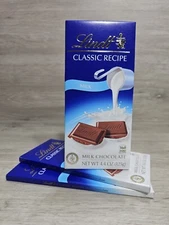 Lindt CLASSIC RECIPE Milk Chocolate Bar, Milk Chocolate Candy, 4.4 oz. (3 Pack)