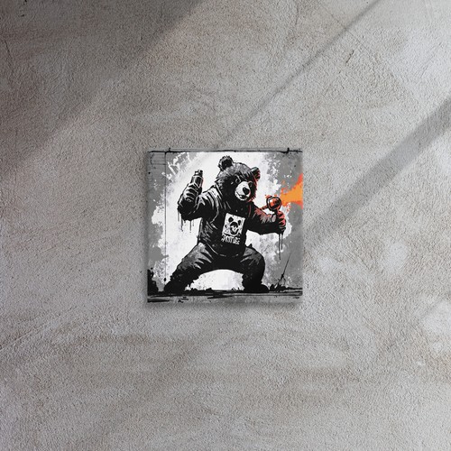 Canvas Banksy Street Art Graffiri Poster Canvas Art Print Wall Art Print - Picture 2 of 14