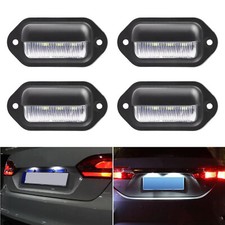 4x Universal Led License Plate Tag Light Lamp White For Truck Trailer Suv Rv Van