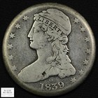 1839 O Capped Bust Silver Half Dollar 50C - Cleaned
