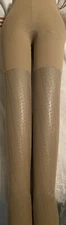 Spanx Love Your Assets Beige Nude Shaping Diamond Stripe Pattern Tights Size 1