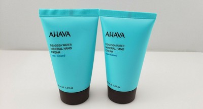 2x Ahava Dead Sea Water Mineral Hand Cream 40 mL / 1.3 fl oz Travel Size SEALED